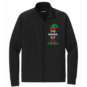 Christmas Santa Elves The Mama Elf Matching Family Gift Stretch Full-Zip Cadet Jacket