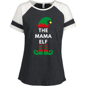 Christmas Santa Elves The Mama Elf Matching Family Gift Enza Ladies Jersey Colorblock Tee