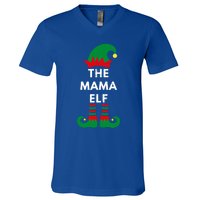 Christmas Santa Elves The Mama Elf Matching Family Gift V-Neck T-Shirt