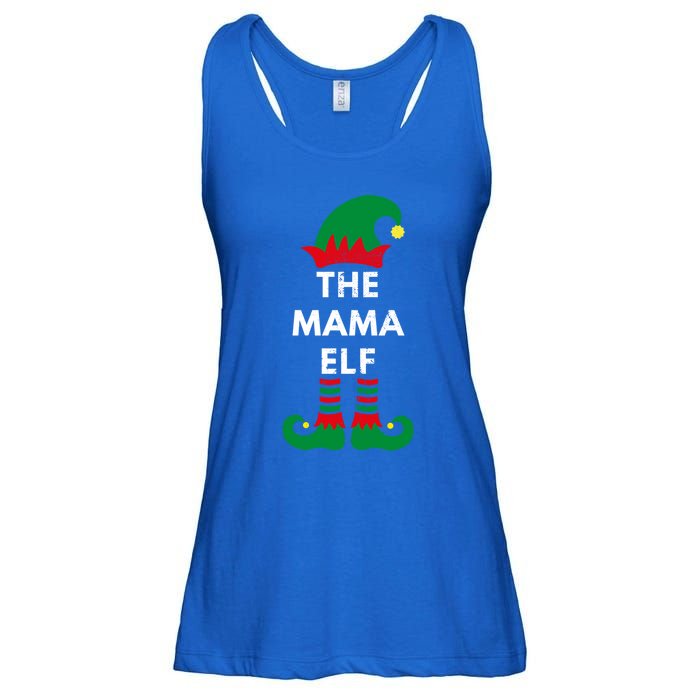 Christmas Santa Elves The Mama Elf Matching Family Gift Ladies Essential Flowy Tank