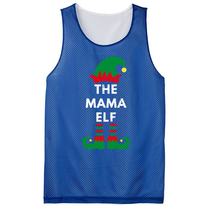 Christmas Santa Elves The Mama Elf Matching Family Gift Mesh Reversible Basketball Jersey Tank