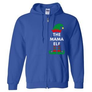 Christmas Santa Elves The Mama Elf Matching Family Gift Full Zip Hoodie