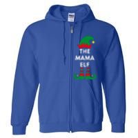 Christmas Santa Elves The Mama Elf Matching Family Gift Full Zip Hoodie