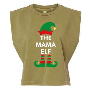 Christmas Santa Elves The Mama Elf Matching Family Gift Garment-Dyed Women's Muscle Tee