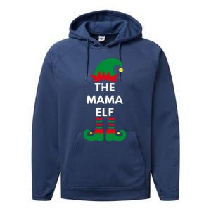 Christmas Santa Elves The Mama Elf Matching Family Gift Performance Fleece Hoodie