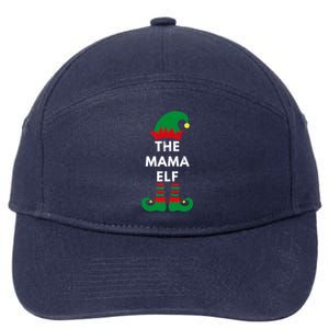 Christmas Santa Elves The Mama Elf Matching Family Gift 7-Panel Snapback Hat