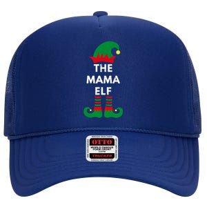 Christmas Santa Elves The Mama Elf Matching Family Gift High Crown Mesh Back Trucker Hat