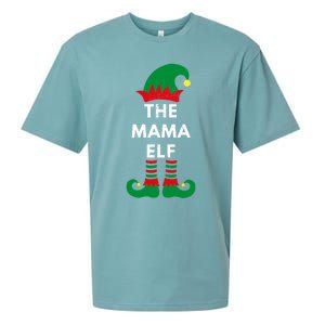 Christmas Santa Elves The Mama Elf Matching Family Gift Sueded Cloud Jersey T-Shirt