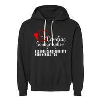 Cardiac Sonographer Echo Tech Learn Rdcs Gift Garment-Dyed Fleece Hoodie