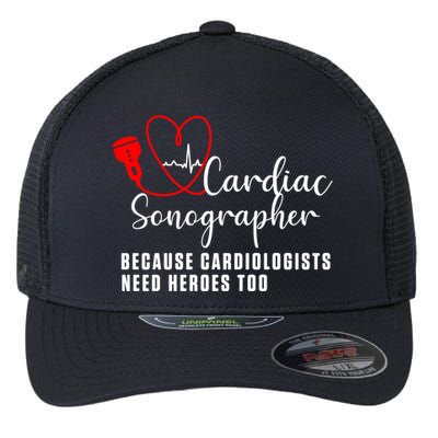 Cardiac Sonographer Echo Tech Learn Rdcs Gift Flexfit Unipanel Trucker Cap