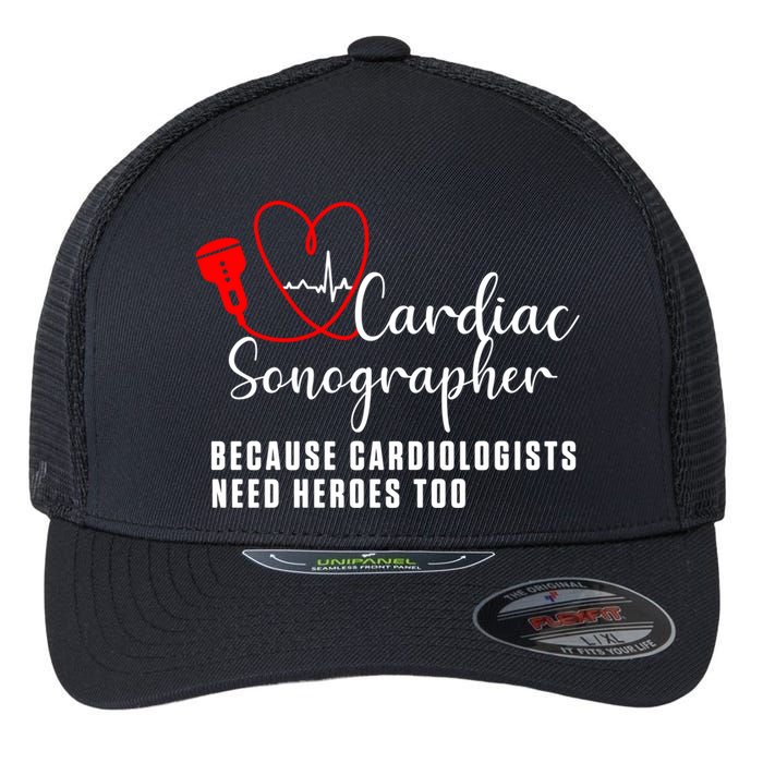 Cardiac Sonographer Echo Tech Learn Rdcs Gift Flexfit Unipanel Trucker Cap