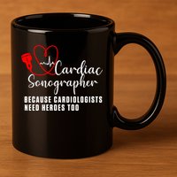 Cardiac Sonographer Echo Tech Learn Rdcs Gift 11oz C Handle Ceramic Mug
