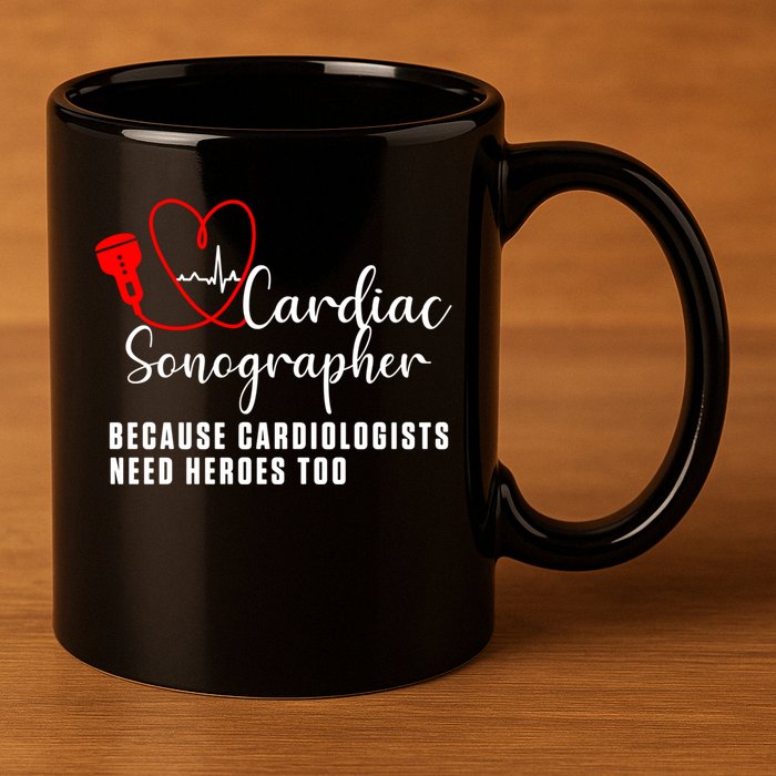 Cardiac Sonographer Echo Tech Learn Rdcs Gift 11oz C Handle Ceramic Mug