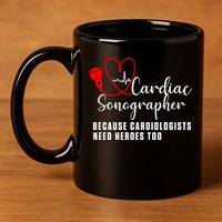 Cardiac Sonographer Echo Tech Learn Rdcs Gift 11oz C Handle Ceramic Mug