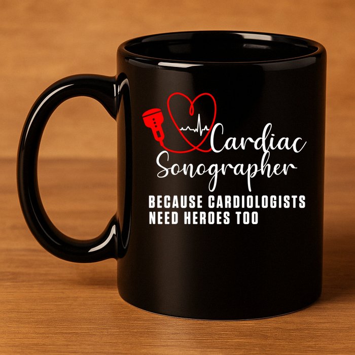 Cardiac Sonographer Echo Tech Learn Rdcs Gift 11oz C Handle Ceramic Mug