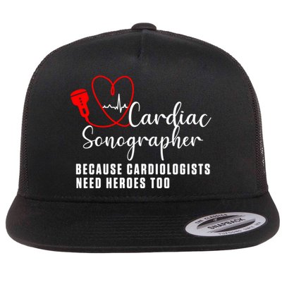 Cardiac Sonographer Echo Tech Learn Rdcs Gift Flatbill Hat