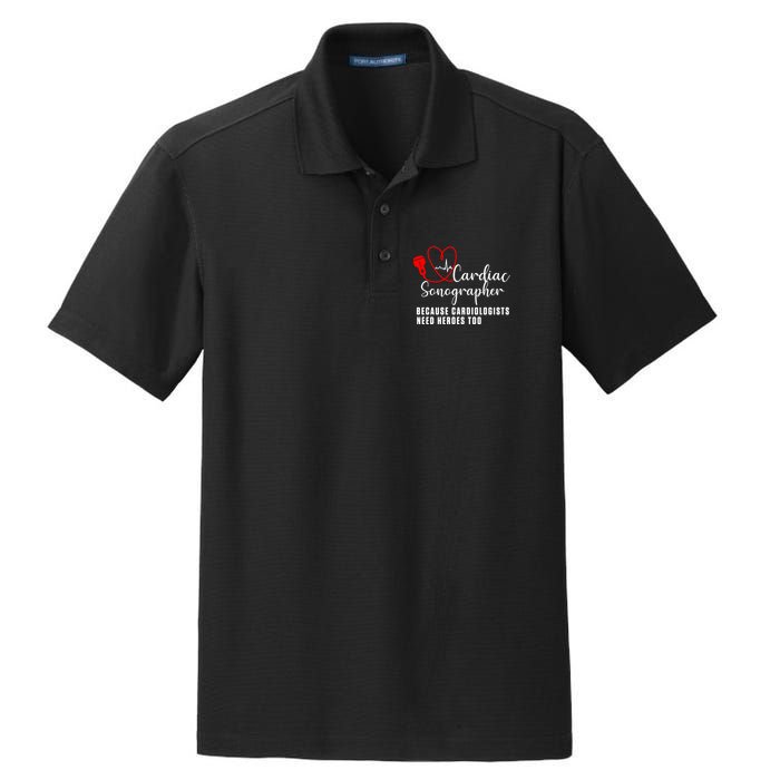 Cardiac Sonographer Echo Tech Learn Rdcs Gift Dry Zone Grid Polo