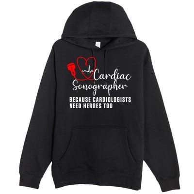 Cardiac Sonographer Echo Tech Learn Rdcs Gift Premium Pullover Hoodie