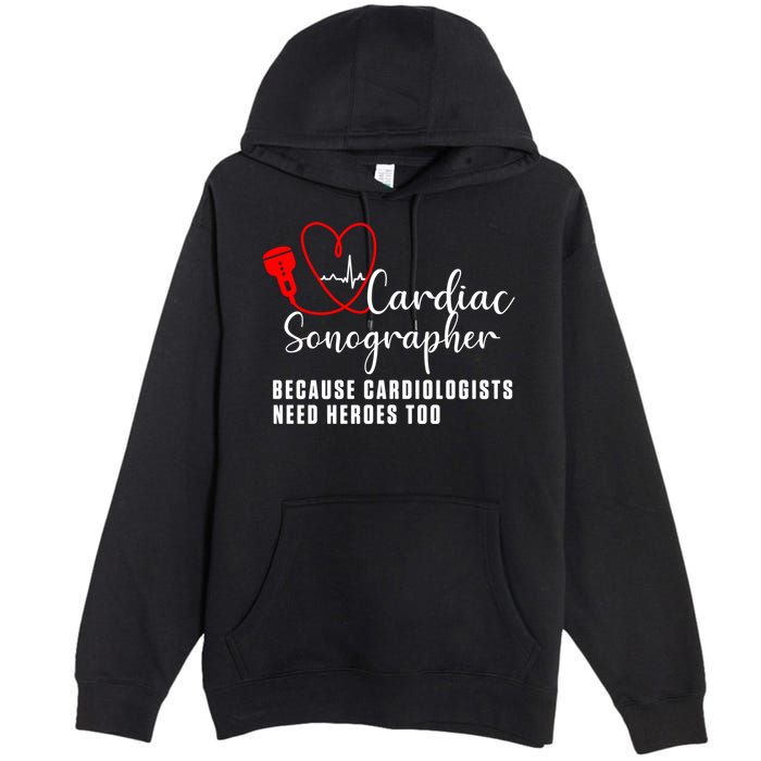Cardiac Sonographer Echo Tech Learn Rdcs Gift Premium Pullover Hoodie