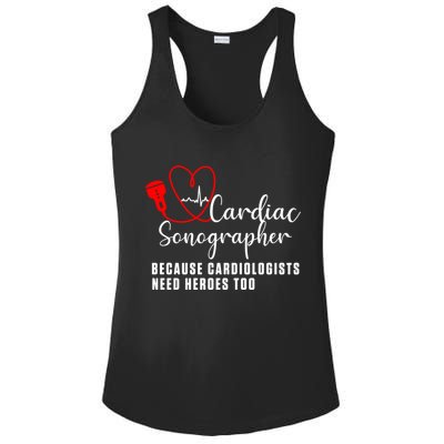Cardiac Sonographer Echo Tech Learn Rdcs Gift Ladies PosiCharge Competitor Racerback Tank