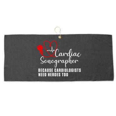 Cardiac Sonographer Echo Tech Learn Rdcs Gift Large Microfiber Waffle Golf Towel