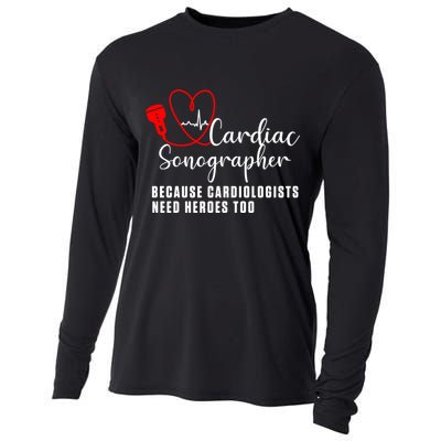 Cardiac Sonographer Echo Tech Learn Rdcs Gift Cooling Performance Long Sleeve Crew