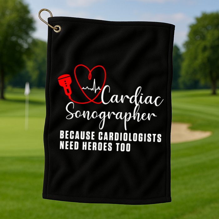 Cardiac Sonographer Echo Tech Learn Rdcs Gift Golf Towel