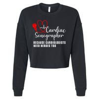 Cardiac Sonographer Echo Tech Learn Rdcs Gift Cropped Pullover Crew