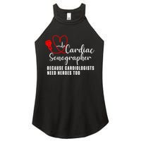 Cardiac Sonographer Echo Tech Learn Rdcs Gift Women's Perfect Tri Rocker Tank