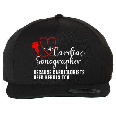 Cardiac Sonographer Echo Tech Learn Rdcs Gift Wool Snapback Cap