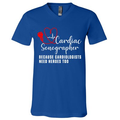 Cardiac Sonographer Echo Tech Learn Rdcs Gift V-Neck T-Shirt