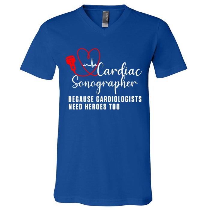 Cardiac Sonographer Echo Tech Learn Rdcs Gift V-Neck T-Shirt