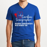 Cardiac Sonographer Echo Tech Learn Rdcs Gift V-Neck T-Shirt