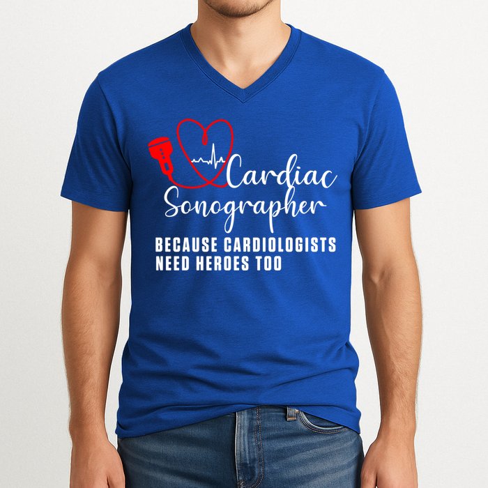 Cardiac Sonographer Echo Tech Learn Rdcs Gift V-Neck T-Shirt