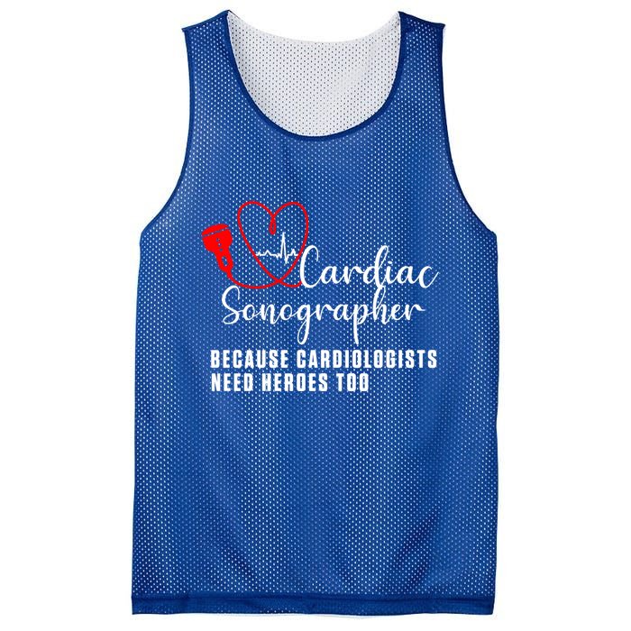 Cardiac Sonographer Echo Tech Learn Rdcs Gift Mesh Reversible Basketball Jersey Tank