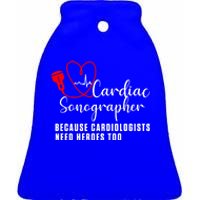 Cardiac Sonographer Echo Tech Learn Rdcs Gift Ceramic Bell Ornament