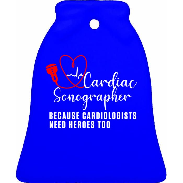 Cardiac Sonographer Echo Tech Learn Rdcs Gift Ceramic Bell Ornament