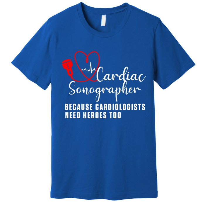 Cardiac Sonographer Echo Tech Learn Rdcs Gift Premium T-Shirt
