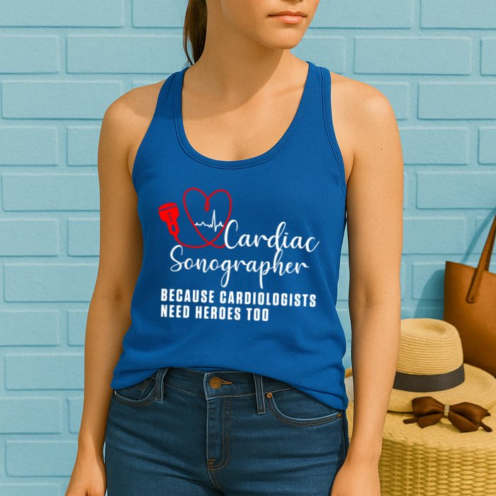 Cardiac Sonographer Echo Tech Learn Rdcs Gift Womens Tank Top