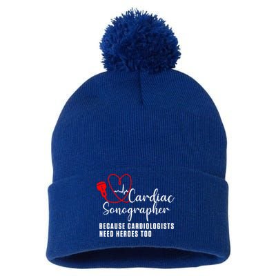 Cardiac Sonographer Echo Tech Learn Rdcs Gift Pom Pom 12in Knit Beanie