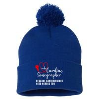 Cardiac Sonographer Echo Tech Learn Rdcs Gift Pom Pom 12in Knit Beanie