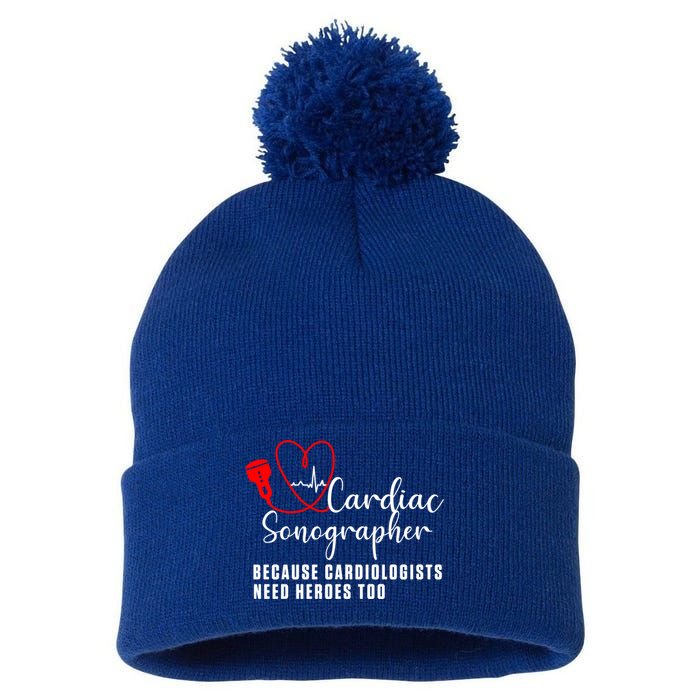 Cardiac Sonographer Echo Tech Learn Rdcs Gift Pom Pom 12in Knit Beanie