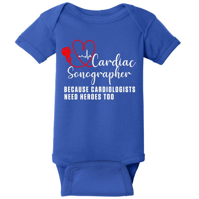 Cardiac Sonographer Echo Tech Learn Rdcs Gift Baby Bodysuit