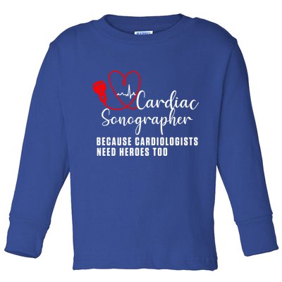 Cardiac Sonographer Echo Tech Learn Rdcs Gift Toddler Long Sleeve Shirt