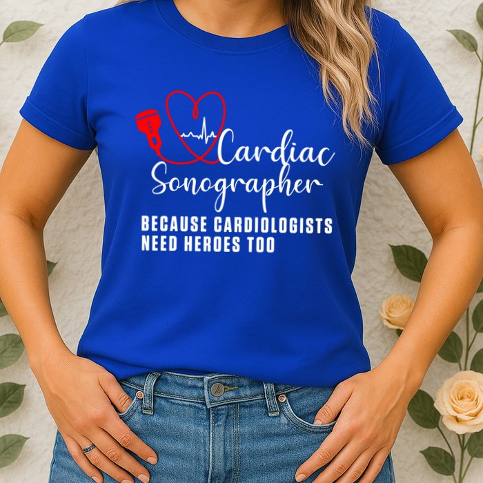 Cardiac Sonographer Echo Tech Learn Rdcs Gift Womens T-Shirt