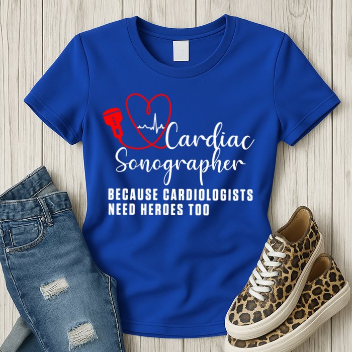 Cardiac Sonographer Echo Tech Learn Rdcs Gift Womens T-Shirt