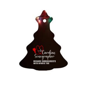 Cardiac Sonographer Echo Tech Learn Rdcs Gift Ceramic Tree Ornament