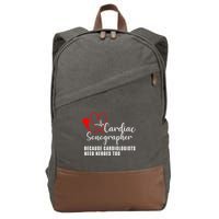 Cardiac Sonographer Echo Tech Learn Rdcs Gift Cotton Canvas Backpack