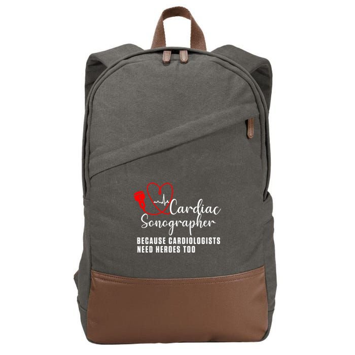 Cardiac Sonographer Echo Tech Learn Rdcs Gift Cotton Canvas Backpack