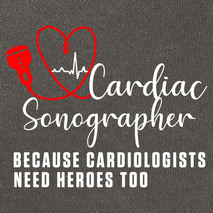 Cardiac Sonographer Echo Tech Learn Rdcs Gift Cotton Canvas Backpack